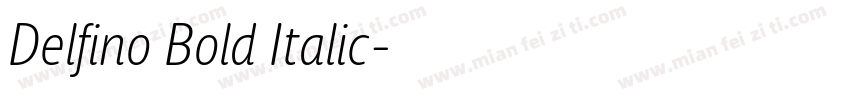 Delfino Bold Italic字体转换